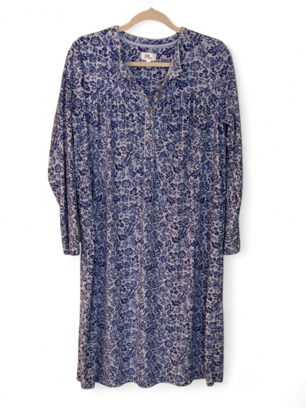 Blue Floral Women's Nightgown